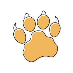 lion s paw print vector icon, lion s paw print vector illustration -simple illustration of lion s paw print, perfect for lion s paw print logos and icons and themed design 