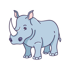 rhino vector icon, rhino vector illustration -simple illustration of rhino, perfect for rhino logos and icons and themed design 