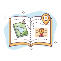 safari guidebook vector icon, safari guidebook vector illustration -simple illustration of safari guidebook, perfect for safari guidebook logos and icons and themed design 