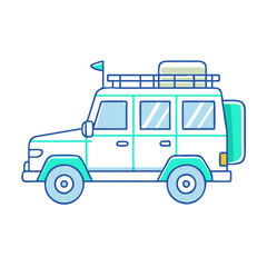 Fototapeta premium safari vehicle roof hatch icon, safari vehicle roof hatch vector