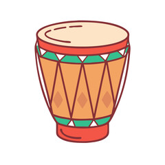 tribal drum vector icon, tribal drum vector illustration -simple illustration of tribal drum, perfect for tribal drum logos and icons and themed design 