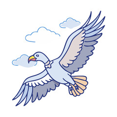 vulture in sky vector icon, vulture in sky vector illustration -simple illustration of vulture in sky, perfect for vulture in sky logos and icons and themed design 