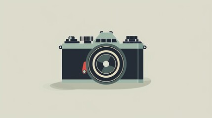 A simple illustration of a vintage camera.