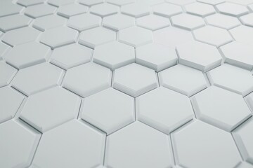 Naklejka premium Abstract white hexagon pattern, textured background. Website design