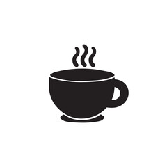 Abstract symbols of tea cup, Coffee cup icon, vector illustration black image template.eps 10.