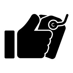 Like Icon With Tag Solid Style for Purchase or Sales Themes
