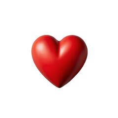 Glossy red heart with a speckled texture isolated on transparan background, file png