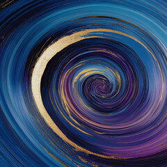 Faszinierendes Spiralmuster in lebendigen Blau- und Violettt&ouml;nen

