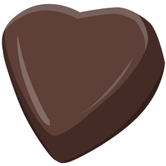 バレンタインデーで贈るハートのチョコレートのイラスト素材　ベクター