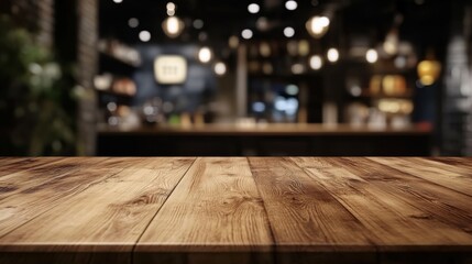 Wooden tabletop ideal for showcasing products in a modern kitchen setting