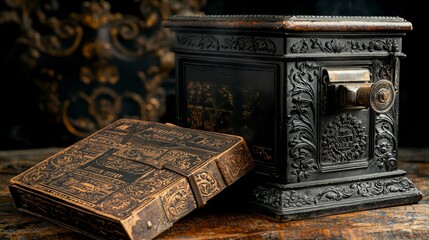 Vintage cash register displaying historical elegance antique shop image cozy environment close-up nostalgia