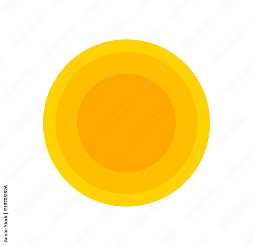 Canvas Prints sun flat design icon illustration. vector design element.