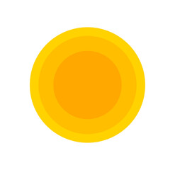 Sun flat design icon illustration. Vector design element.