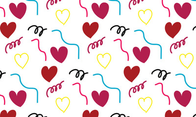 Love pattern colorful background vector illustration