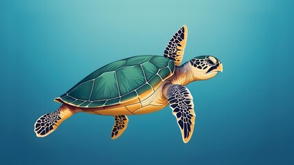 ウミガメのイラスト