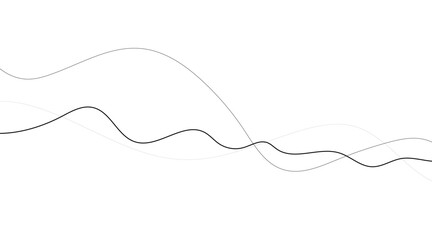 Abstract wave element for design. Digital frequency track equalizer. Stylized line art background. Vector illustration. Wave with lines created using blend tool. Curved wavy line, smooth stripe.