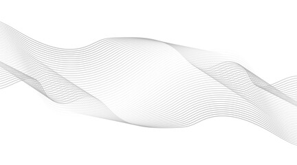 Abstract wave element for design. Digital frequency track equalizer. Stylized line art background. Vector illustration. Wave with lines created using blend tool. Curved wavy line, smooth stripe.
