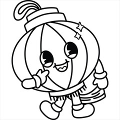 a vector of a retro character of lantern