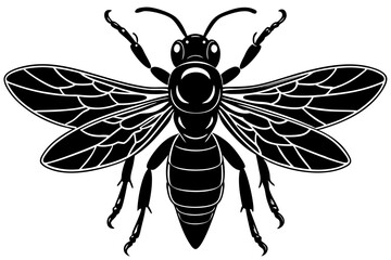 The metallic cuckoo was Chrysididae isolated on a white background