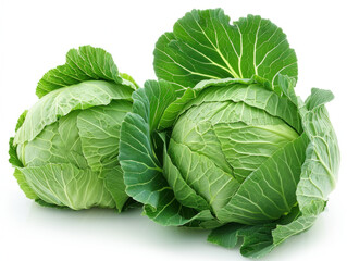 Obraz premium fresh cabbage isolated on white background