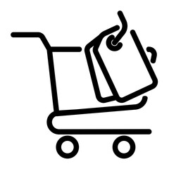Shopping Cart with Tag Price
