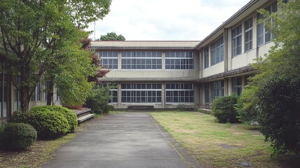 Abandoned Japanese College Interior 