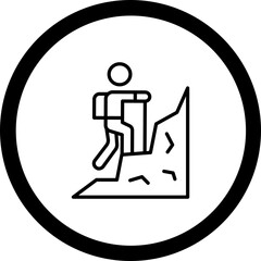 Climber Vector Icon Design