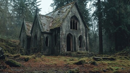 Abandoned monastery in the forest