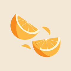 orange slice isolated on white