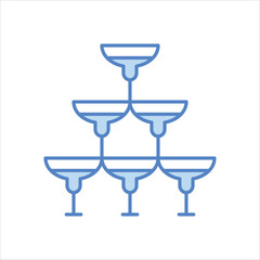 Party Glass Tower vector icon