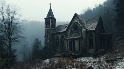  Abandoned monastery in the forest