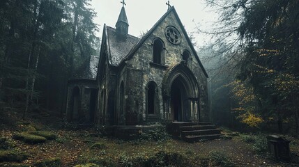  Abandoned monastery in the forest