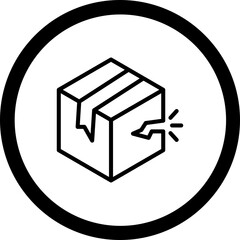 Broken Box Vector Icon Design