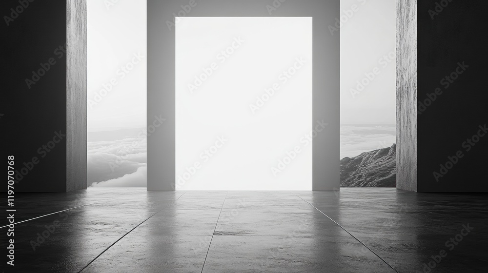Leinwandbilder minimalist interior space with abundant copy space and surreal background representing limitless pos