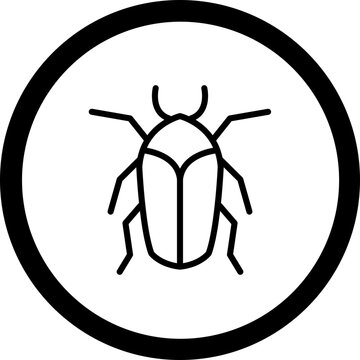 June Bug Vector Icon Design