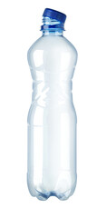Empty small plastic water bottle