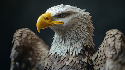 Naklejka premium A collectors edition plush eagle with detailed wings and embroidery