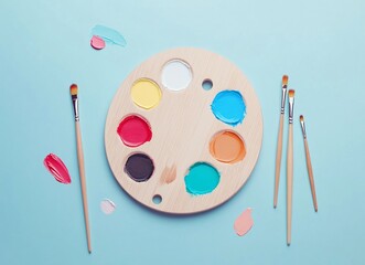 palette and brushes