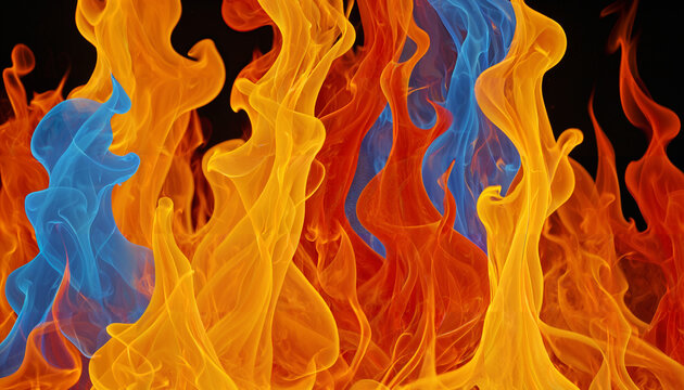 Danse des flammes color&eacute;es