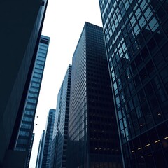 Low angle view of skyscrapers. (4)