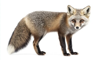 Obraz premium Icy arctic landscape close-up of camouflaged arctic fox in wildlife photography