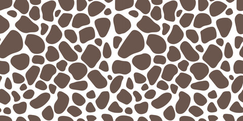 Cobblestone mosaic seamless pattern, stone texture. Vector abstract repeat background