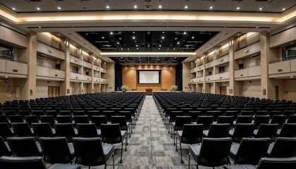 Fototapeta premium Spacious auditorium with large screen.