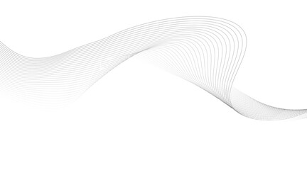 Stylized line art background. Vector illustration. Wave with lines created using blend tool. Curved wavy line, smooth stripe.