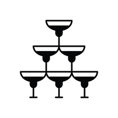 Party Glass Tower vector icon
