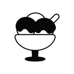 Ice Cream Bowl vector icon