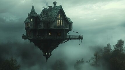 Obraz premium Hovering Witche House 