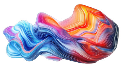 Obraz premium A colorful wave with blue, red, and yellow colors