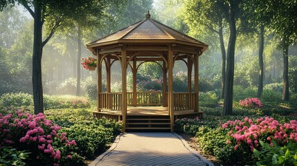 Obraz premium Romantic Gazebo in the Park 
