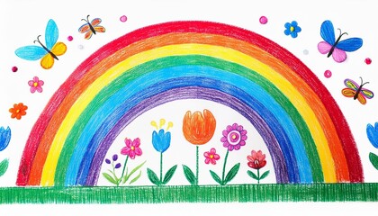 rainbow in the grass